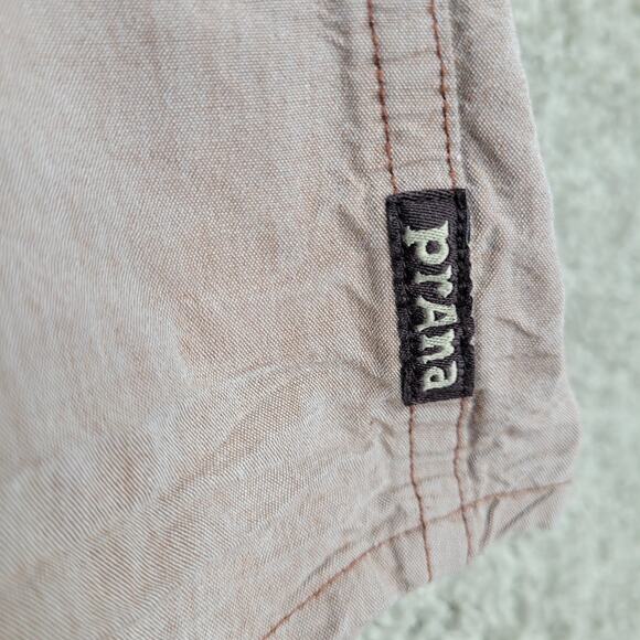 Prana Purple Slim Fit Color Block Collared Button Down Shirt Mens Size XL - Picture 5 of 8